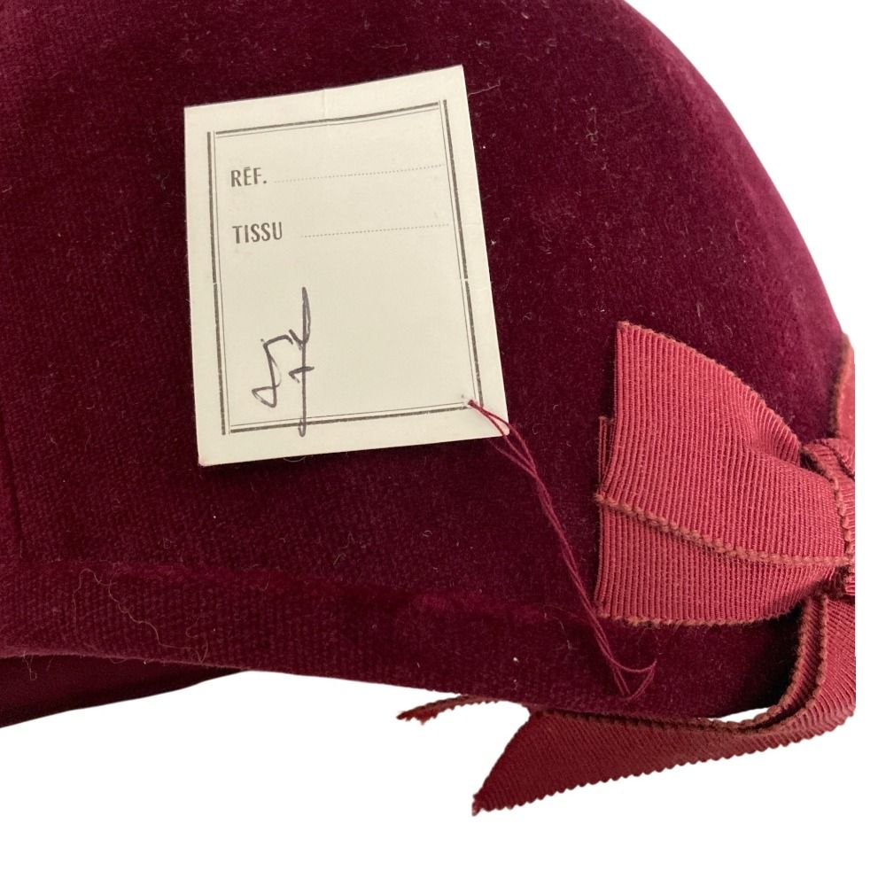 Hermes Velvet Horse Riding Helmet Shoulder Bag Bordeaux — view 6