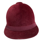 Hermes Velvet Horse Riding Helmet Shoulder Bag Bordeaux — view 2