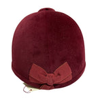 Hermes Velvet Horse Riding Helmet Shoulder Bag Bordeaux — view 4