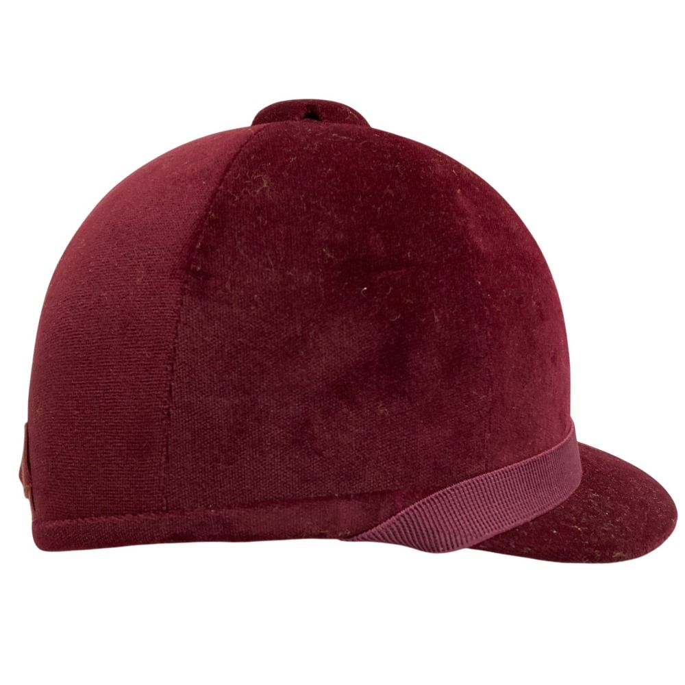 Hermes Velvet Horse Riding Helmet Shoulder Bag Bordeaux — view 3