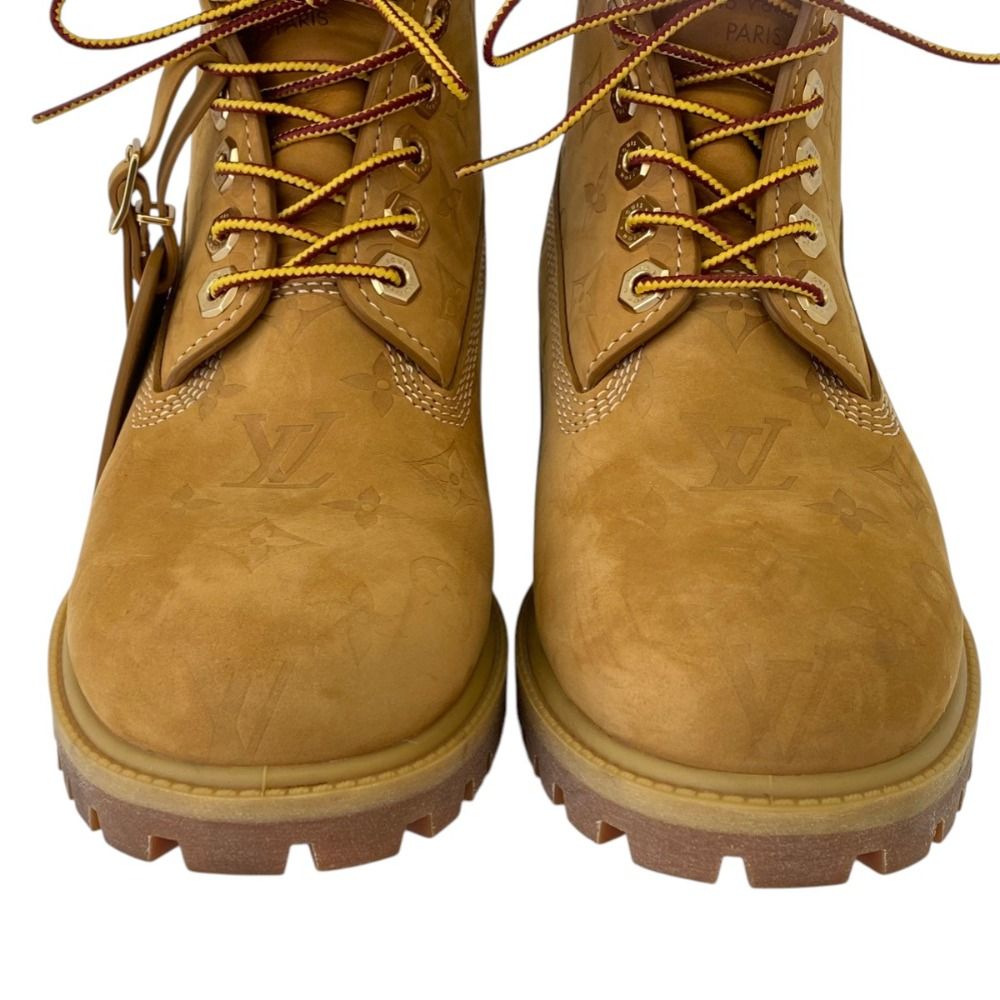 Louis Vuitton Timberland Monogram Embossed Boot Yellow Beige — view 7