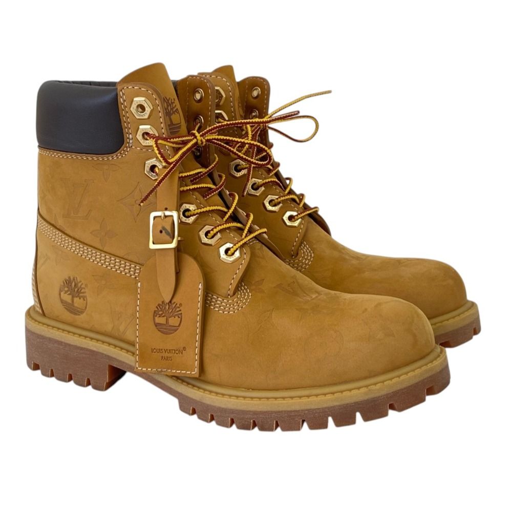 Louis Vuitton Timberland Monogram Embossed Boot Yellow Beige — view 2