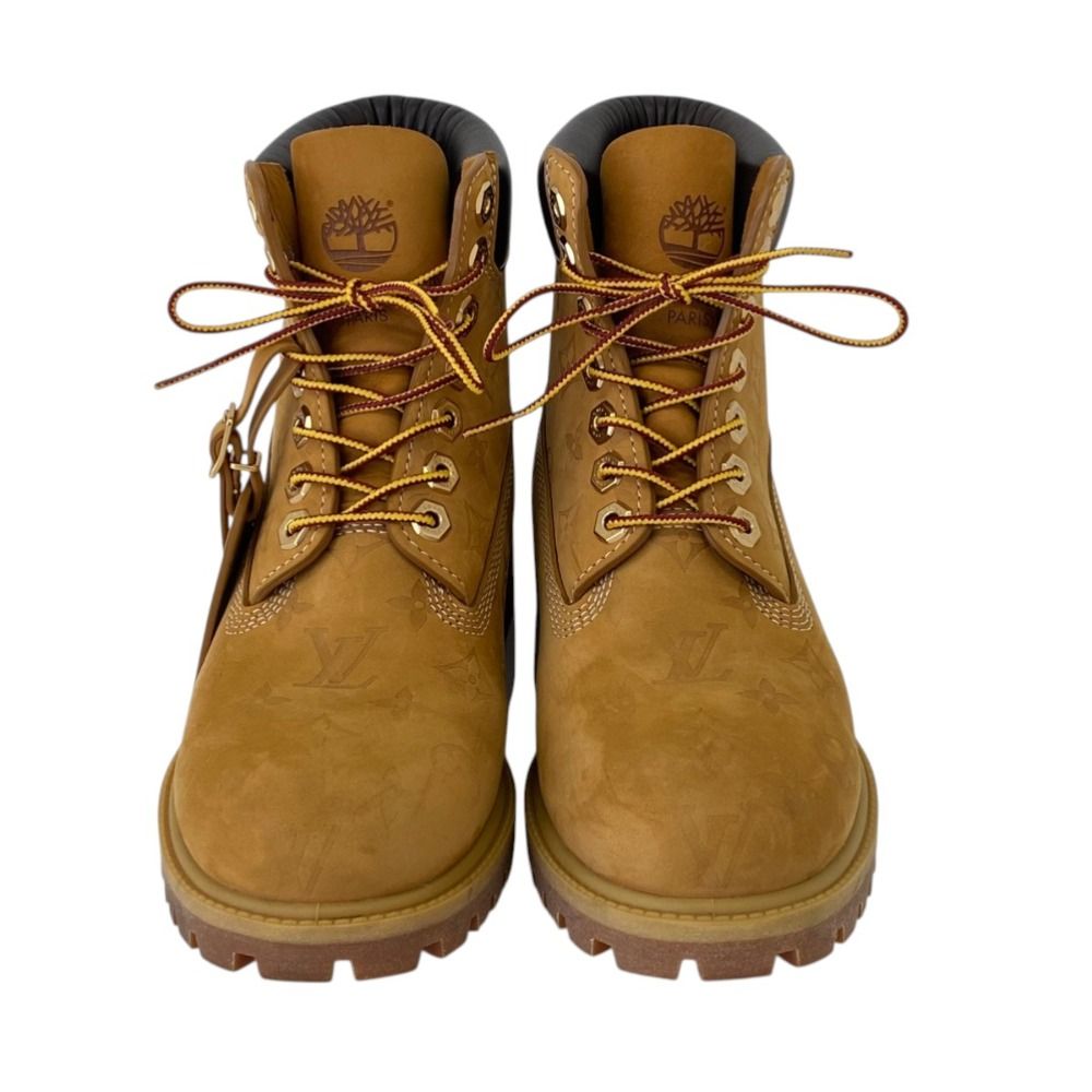 Louis Vuitton Timberland Monogram Embossed Boot Yellow Beige — view 4