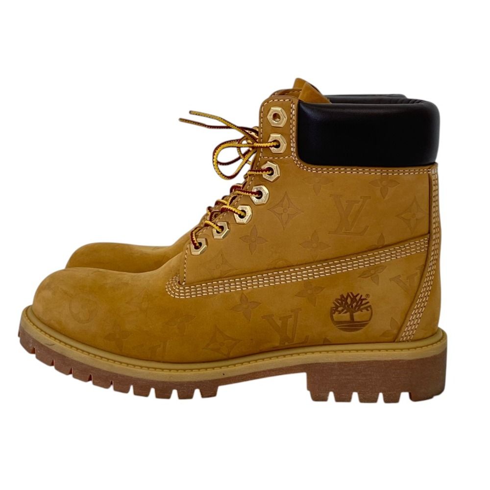 Louis Vuitton Timberland Monogram Embossed Boot Yellow Beige — view 3