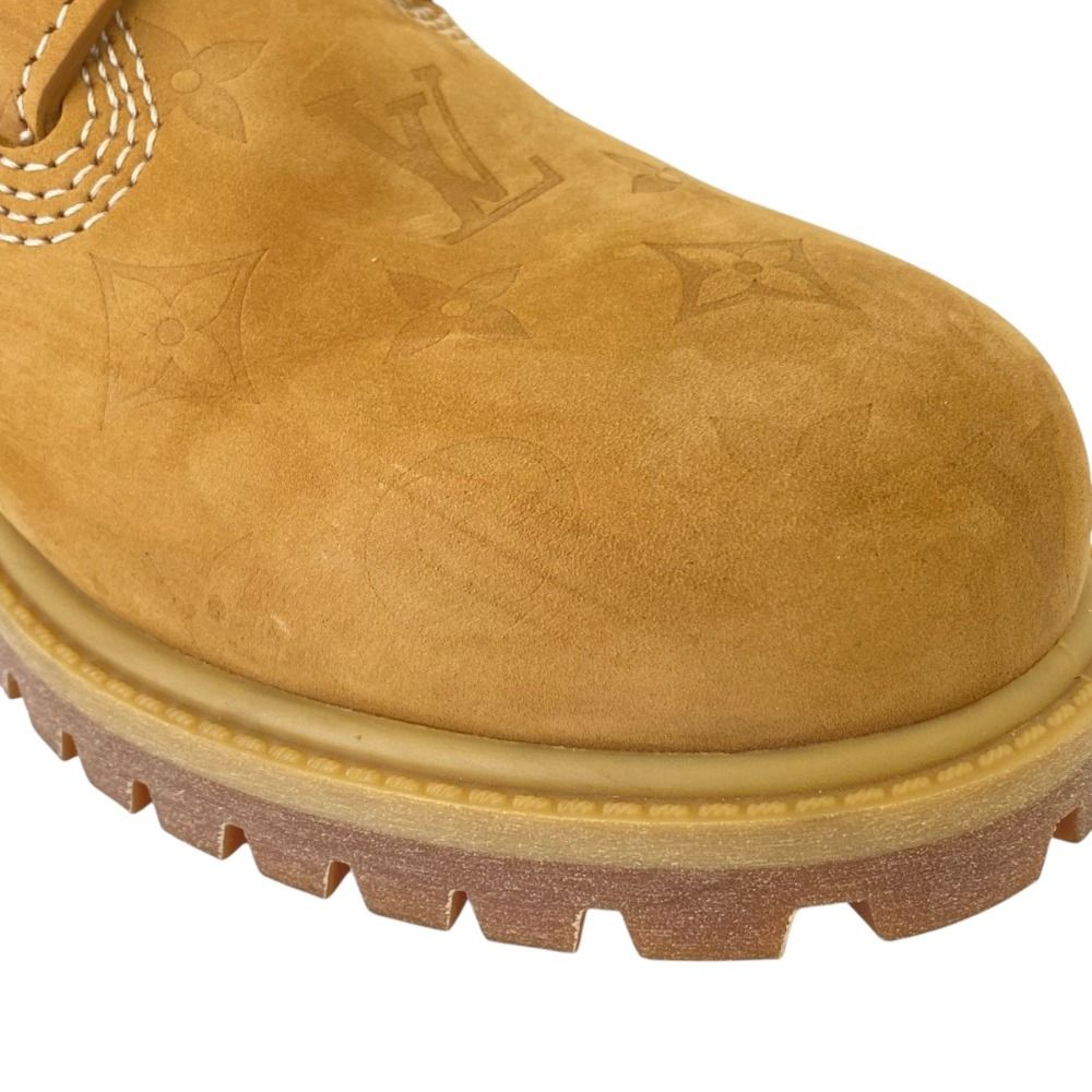 Louis Vuitton Timberland Monogram Embossed Boot Yellow Beige — view 8