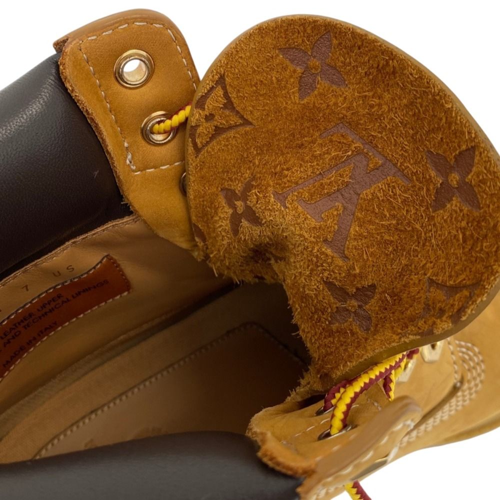 Louis Vuitton Timberland Monogram Embossed Boot Yellow Beige — view 9