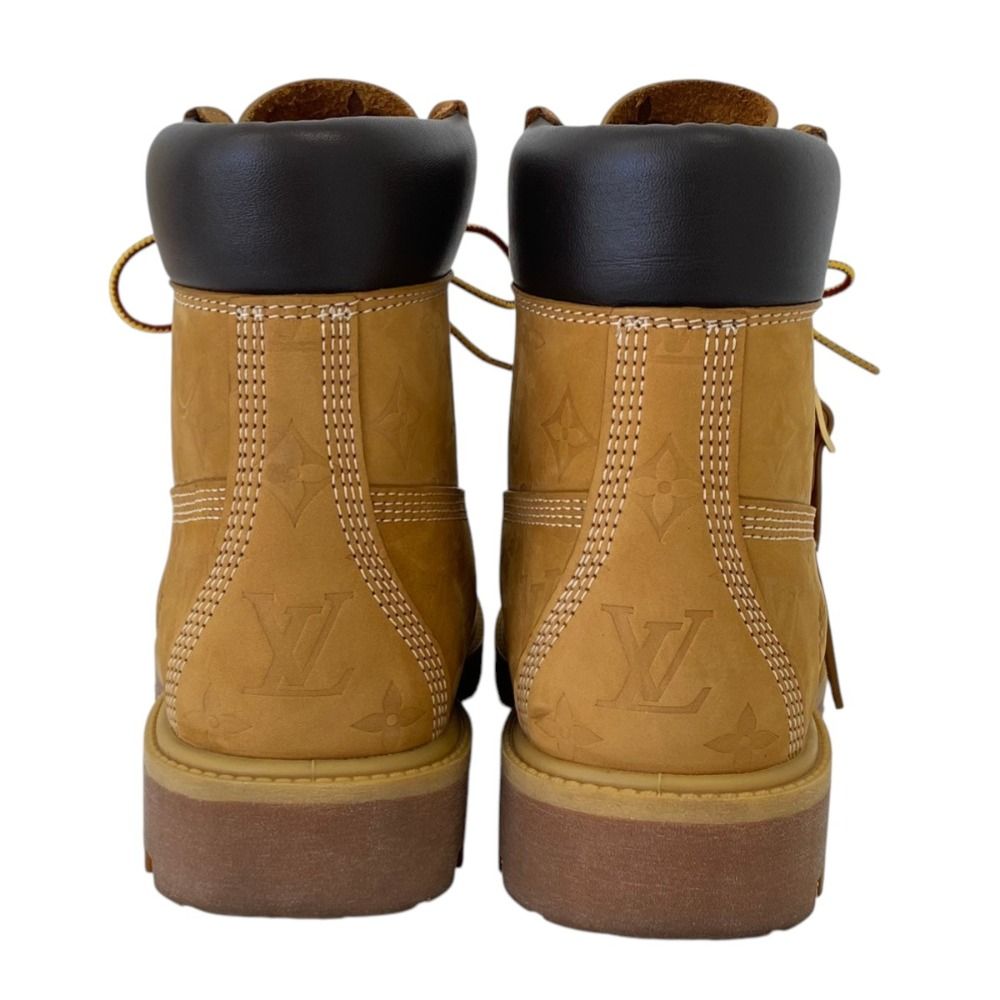 Louis Vuitton Timberland Monogram Embossed Boot Yellow Beige — view 5