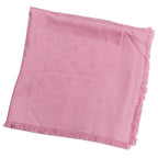 Louis Vuitton Monogram Silk Wool Shawl Pink — view 2