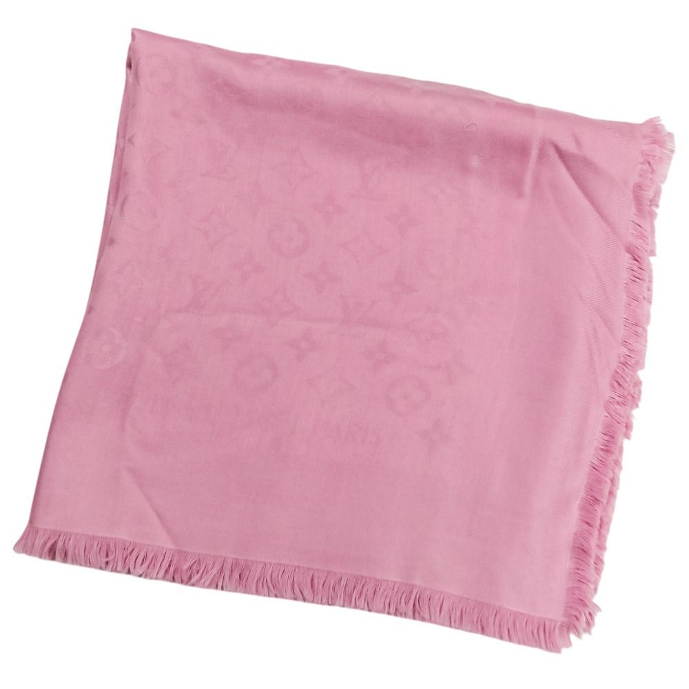 Louis Vuitton Monogram Silk Wool Shawl Pink — view 2