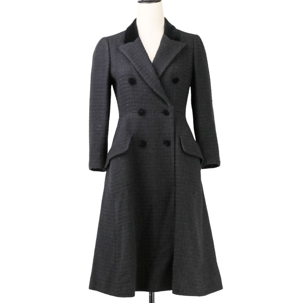 Chanel Tweed Coat with Scarf 36 Black — view 2