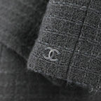 Chanel Tweed Coat with Scarf 36 Black — view 8