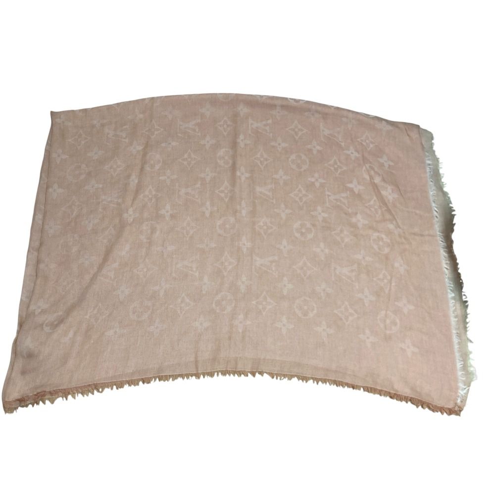 Louis Vuitton Shawl Monogram Pink Beige — view 4