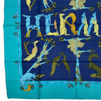 Hermes Scarf Silk Carre 90 Animal Alphabet Blue — view 4
