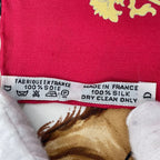 Hermes Scarf Silk Carre 90 les Haras Nationaux National Stallion Farm Red — view 8