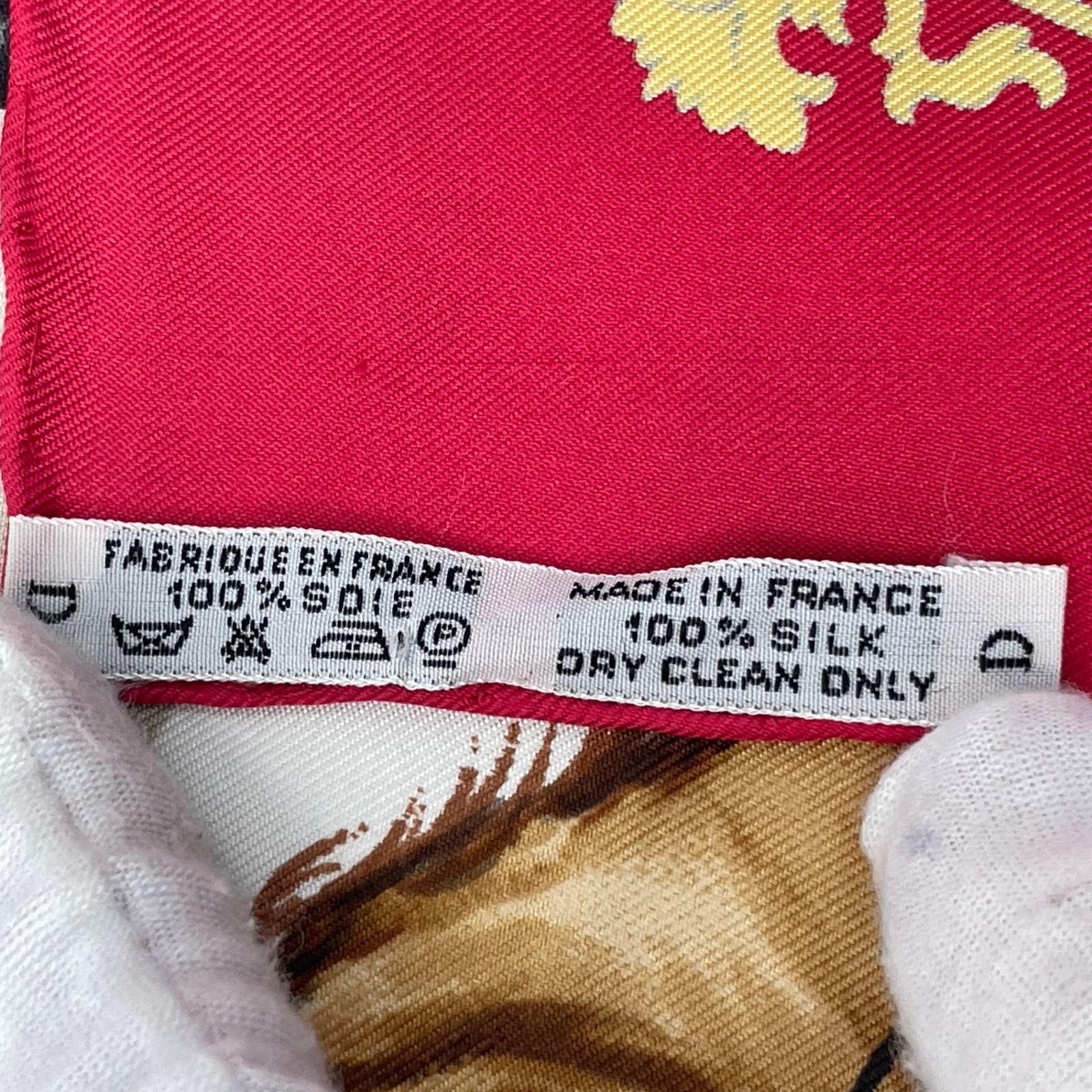 Hermes Scarf Silk Carre 90 les Haras Nationaux National Stallion Farm Red — view 8