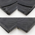 Chanel CC Logo Lambskin Black Bifold Wallet — view 4