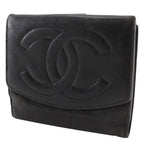 Chanel CC Logo Lambskin Black Bifold Wallet — view 2