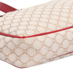 Celine Macadam Shoulder Bag Canvas Beige Red — view 7