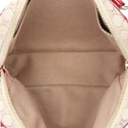 Celine Macadam Shoulder Bag Canvas Beige Red — view 6