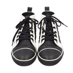 Chanel Quilted CC Logo Bicolor Sneakers Leather Black White — view 2