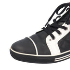 Chanel Quilted CC Logo Bicolor Sneakers Leather Black White — view 7