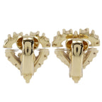 Dior Heart Logo Gold Plated Rhinestone Earrings — view 2