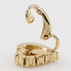 Dior Heart Logo Gold Plated Rhinestone Earrings — view 4