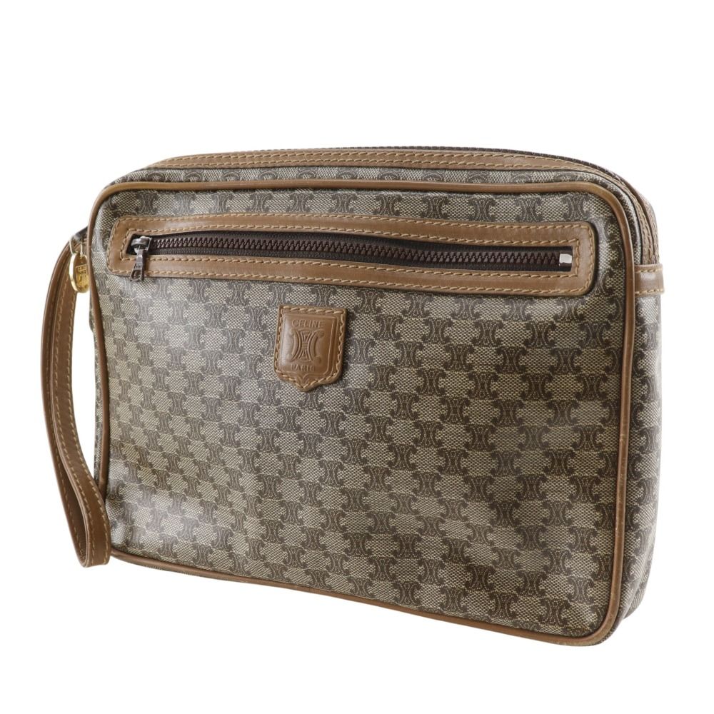 Celine Macadam Pattern Vintage Brown Second Bag — view 2