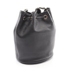 Chanel Shoulder Bag Deauville Black Leather Logo Stud — view 2