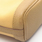 Hermes Tote Garden File PM Foin Canvas Yellow. Beige — view 9