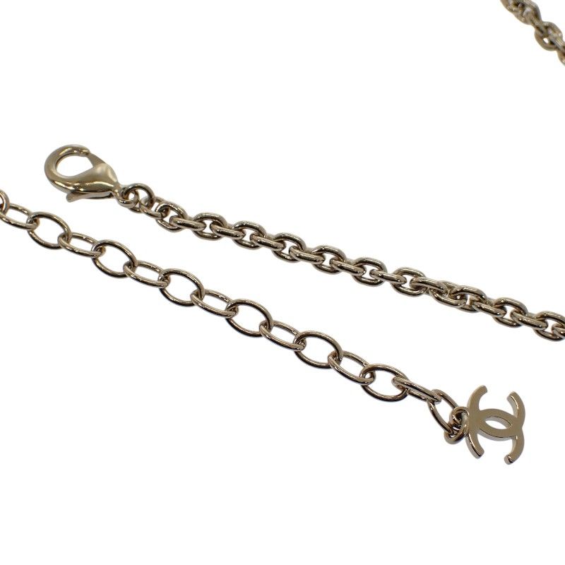 Chanel CC Logo Chain Choker Pendant Necklace Metal — view 9