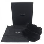 Saint Laurent Paris Mink Slide Sandals Black 44 — view 2