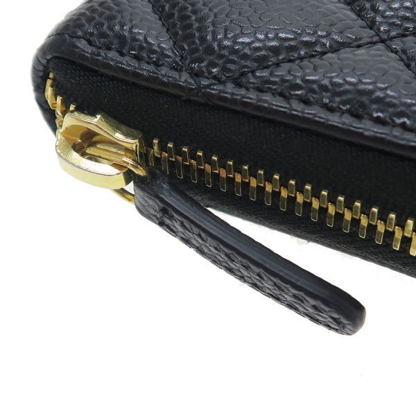 Chanel Caviar Quilted Round Zip Wallet — view 6