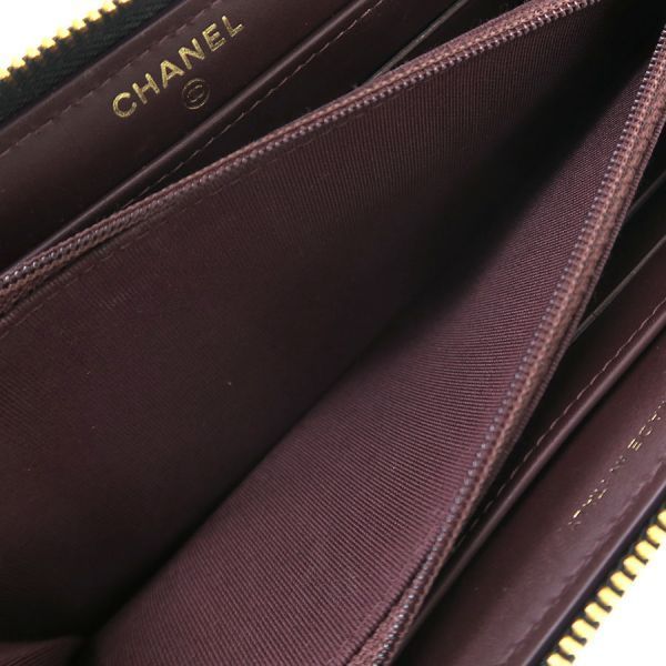 Chanel Caviar Quilted Round Zip Wallet — view 5