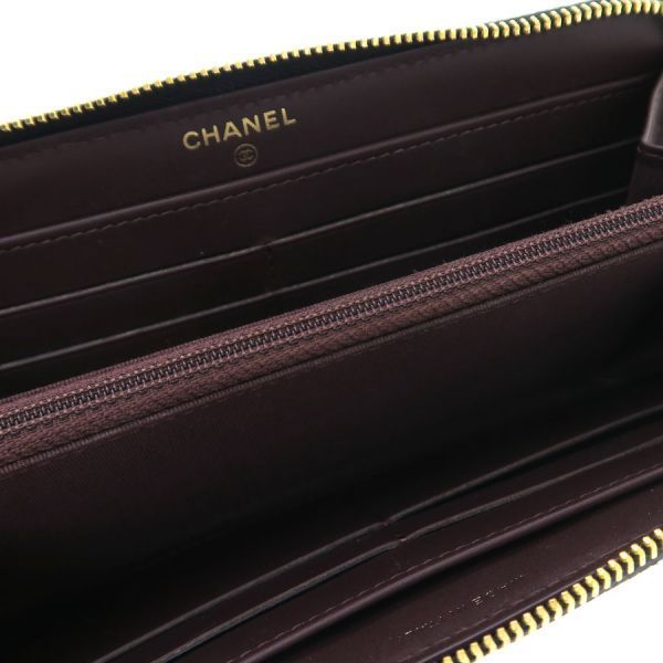 Chanel Caviar Quilted Round Zip Wallet — view 3