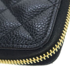 Chanel Caviar Quilted Round Zip Wallet — view 7