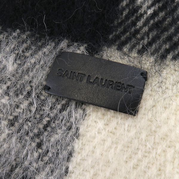 Saint Laurent Paris Scarf Wool Black — view 4