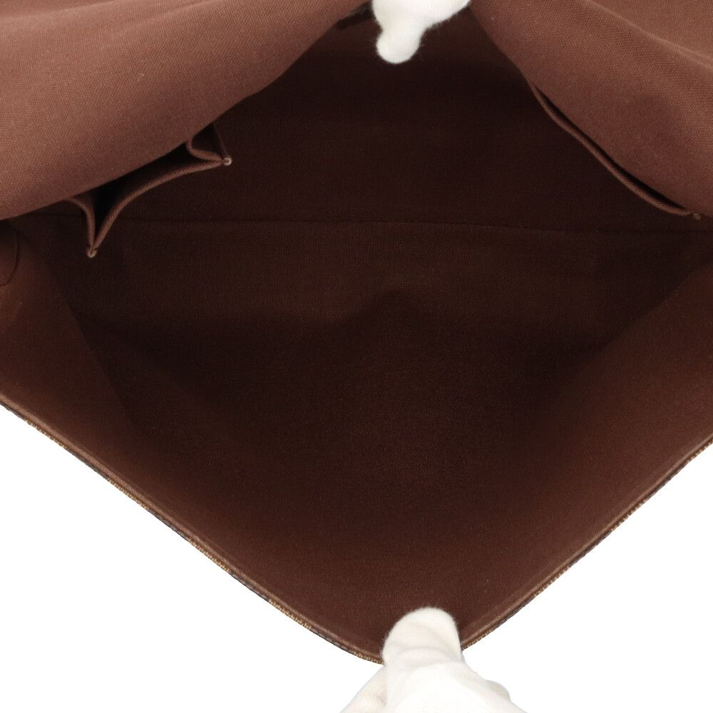 Louis Vuitton Brooklyn MM Damier Shoulder Bag Canvas Brown Model — view 8