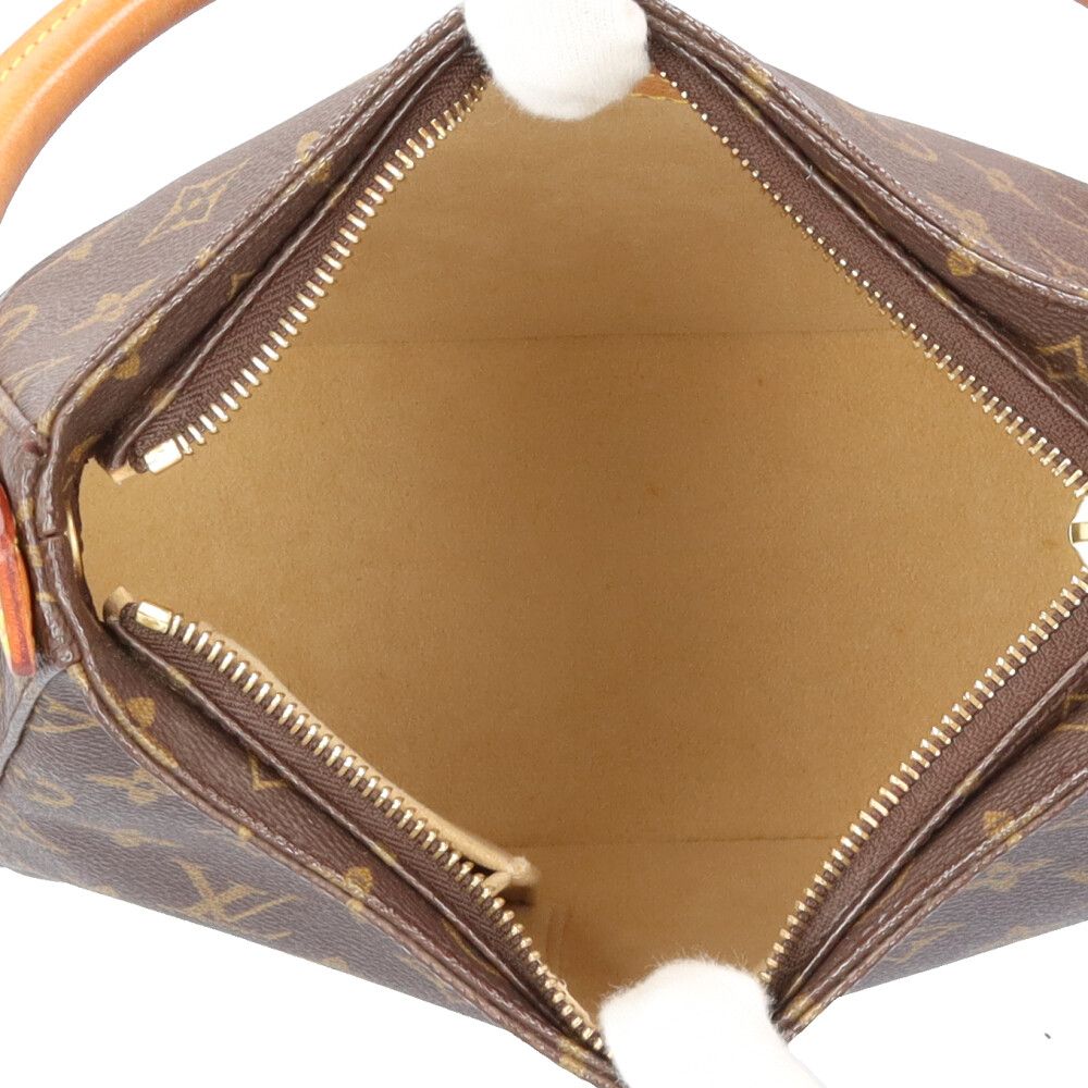 Louis Vuitton Looping MM Monogram Shoulder Bag Canvas Brown Model — view 7
