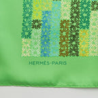 Hermes Silk Carre 90 the Rhythm of China Scarf Green — view 7