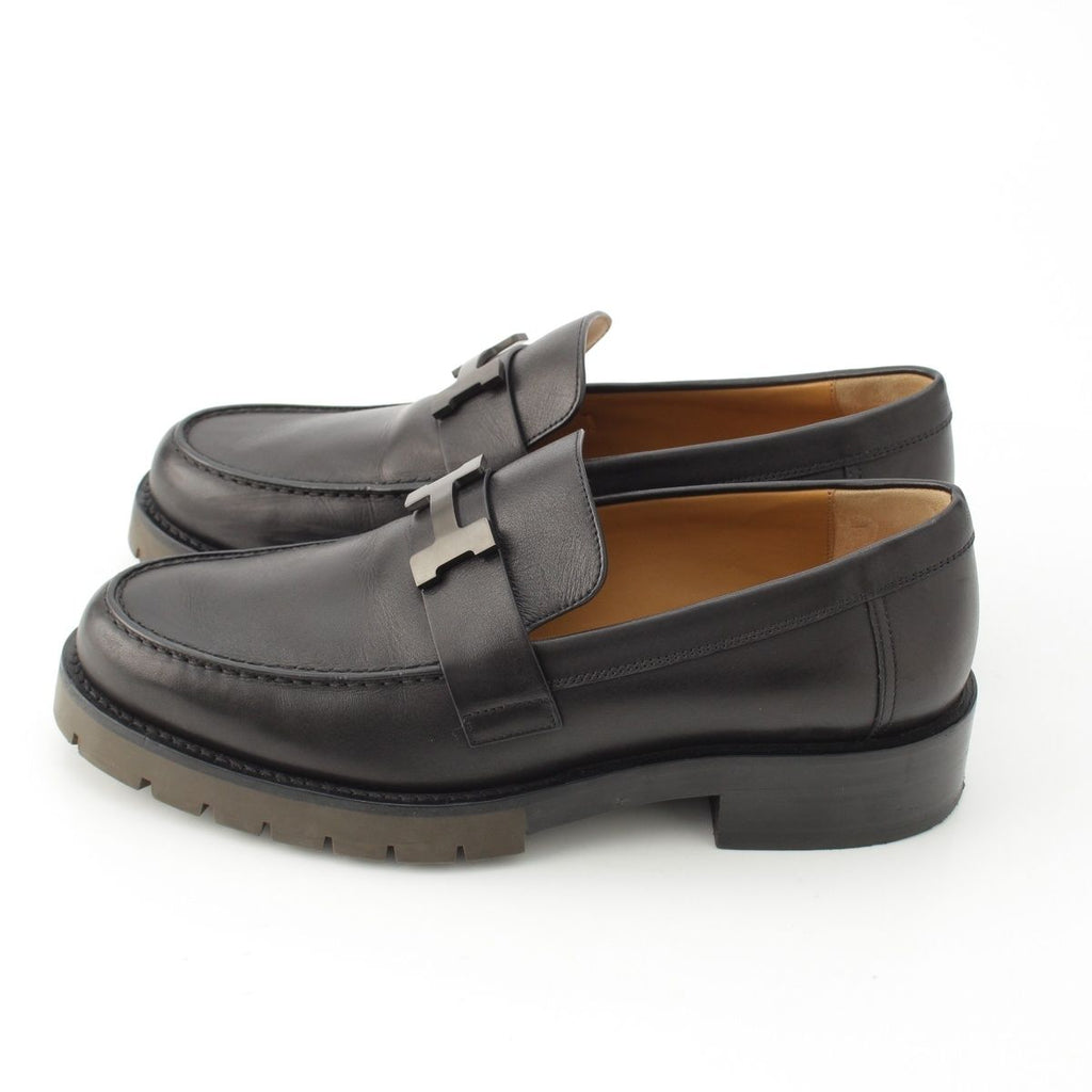 Hermes Gregoire Leather Loafers Black 39 — view 3