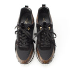 Louis Vuitton Monogram Run Away Sneakers Shoes Black Brown 38 X — view 2