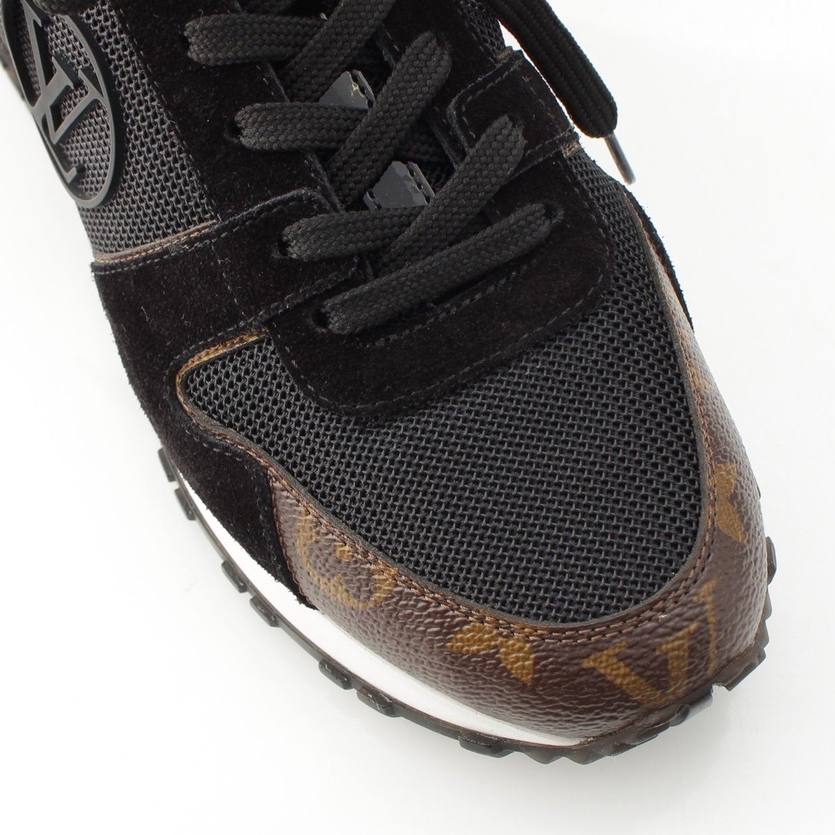 Louis Vuitton Monogram Run Away Sneakers Shoes Black Brown 38 X — view 6