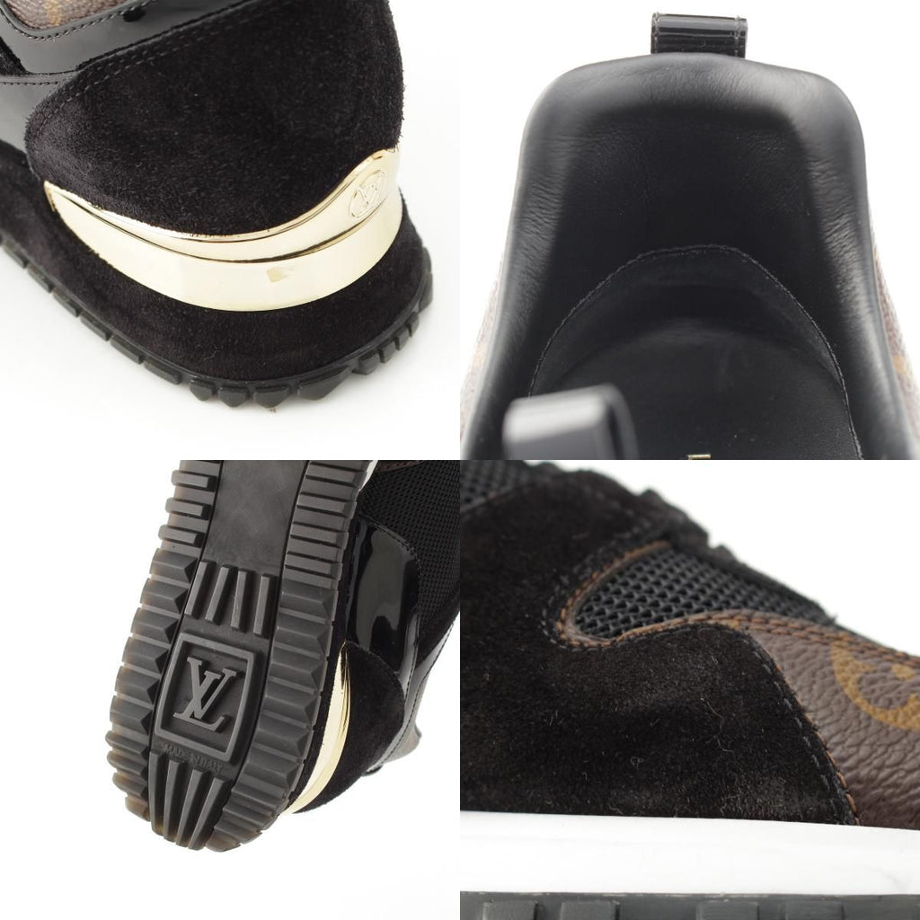 Louis Vuitton Monogram Run Away Sneakers Shoes Black Brown 38 X — view 9