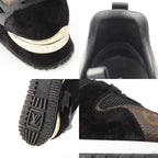 Louis Vuitton Monogram Run Away Sneakers Shoes Black Brown 38 X — view 9