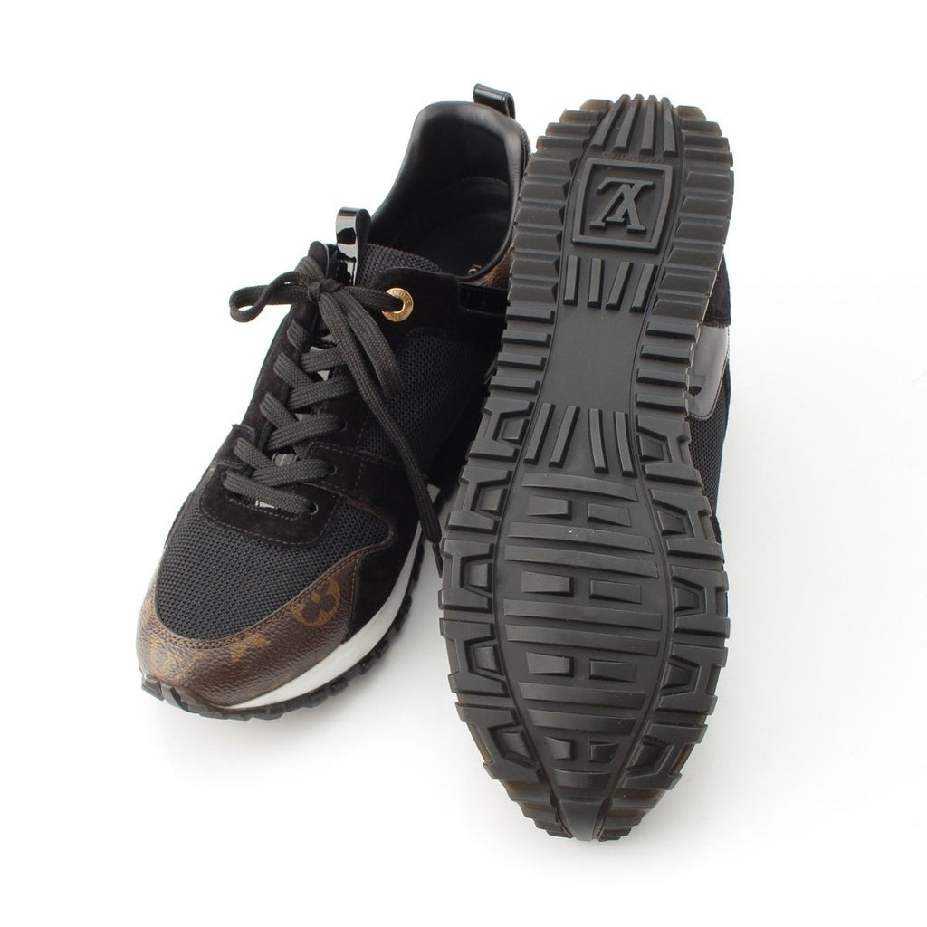 Louis Vuitton Monogram Run Away Sneakers Shoes Black Brown 38 X — view 5