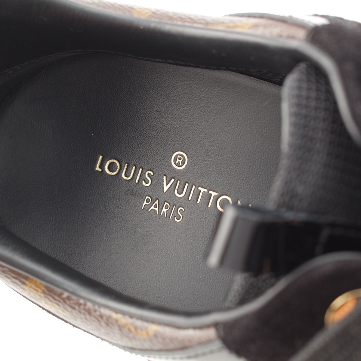 Louis Vuitton Monogram Run Away Sneakers Shoes Black Brown 38 X — view 7