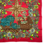 Hermes Scarf Silk Carre 90 Passiflores Passion Flower Red — view 5