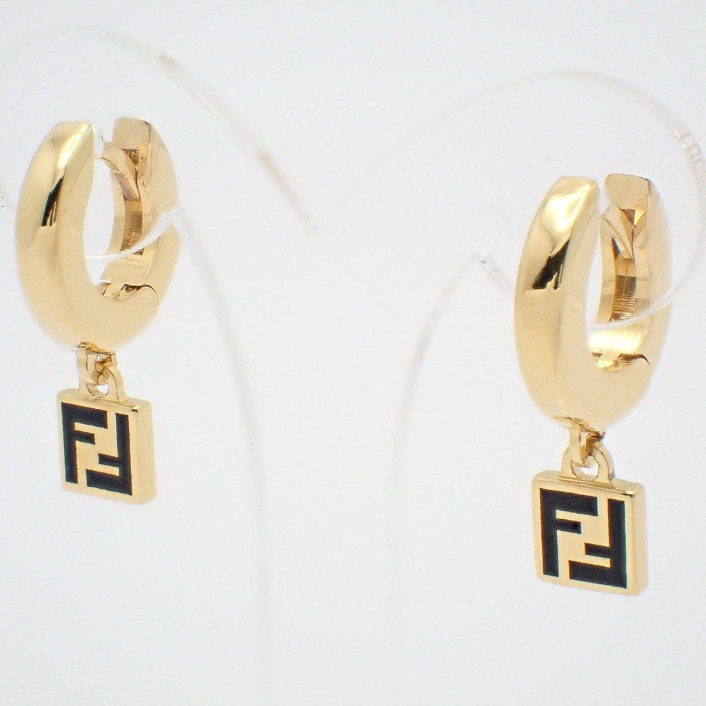 Fendi Forever Hoop Earrings Gold — view 2