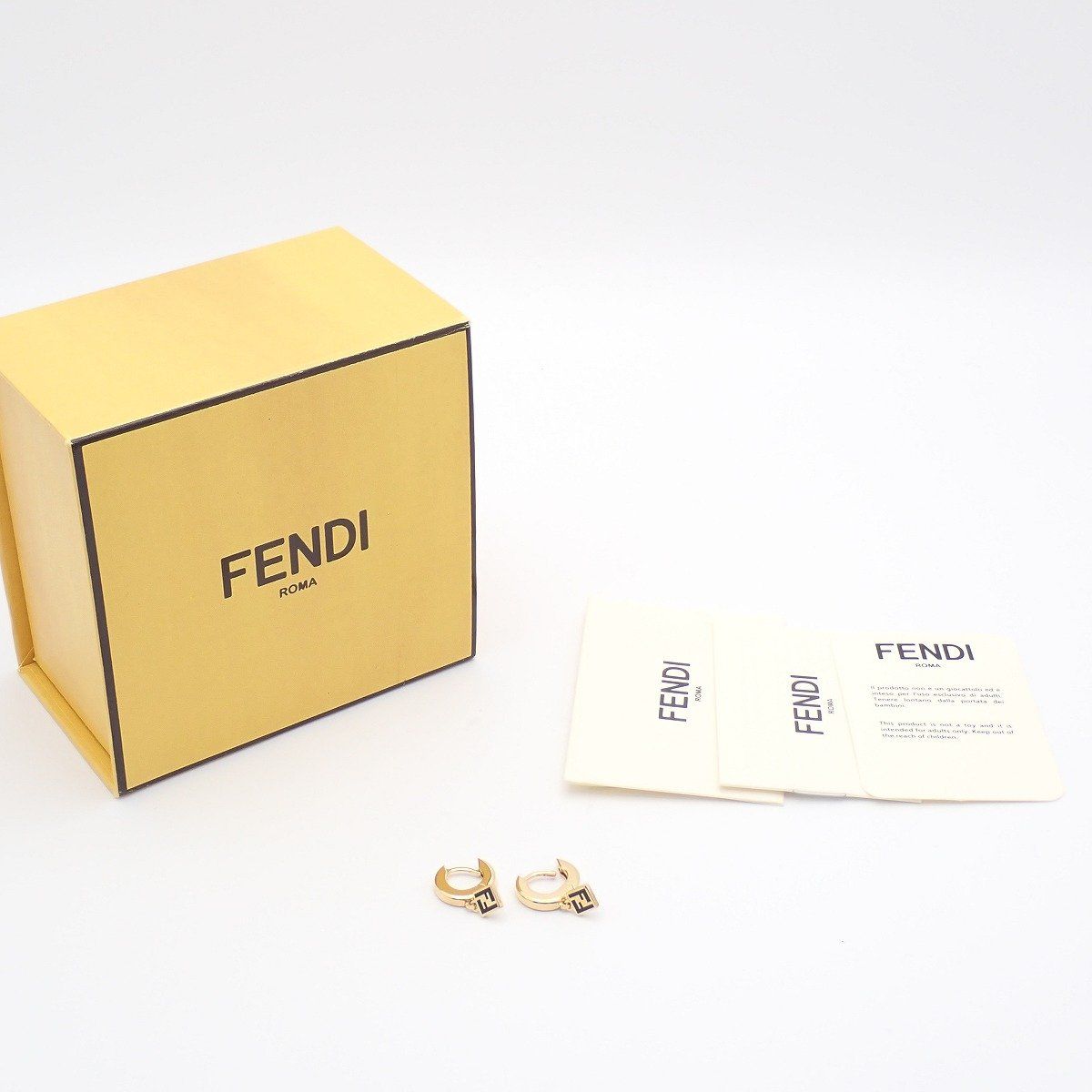 Fendi Forever Hoop Earrings Gold — view 7